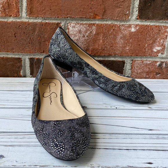NWOT Jessica Simpson Beaded Slip-On Flat 5 - Picture 1 of 5